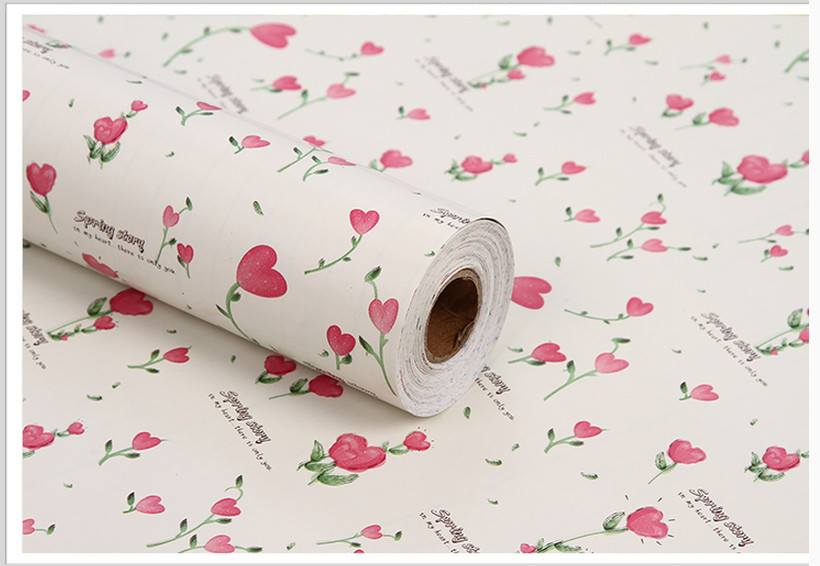 Giấy decal cuộn trái tim đỏ